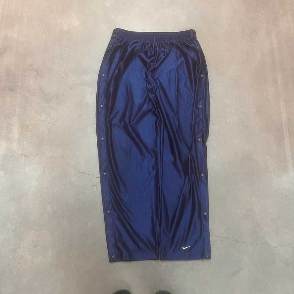 Vintage Nike men's blue tear away loose fit baggy basketball pants xxl 90s
